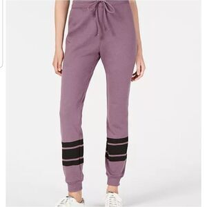 Material Girl Juniors' Striped Jogger Pants